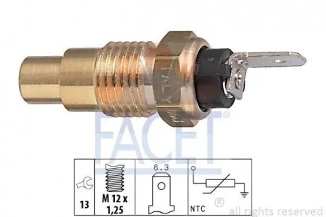 Датчик температури охолоджуючої рідини FACET 7.3223