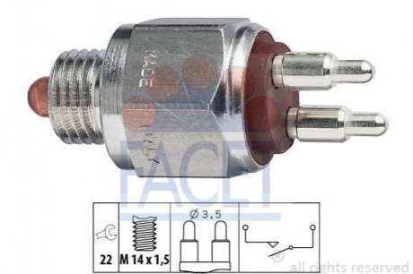 Датчик включения заднего хода FACET 7.6036 (фото 1)