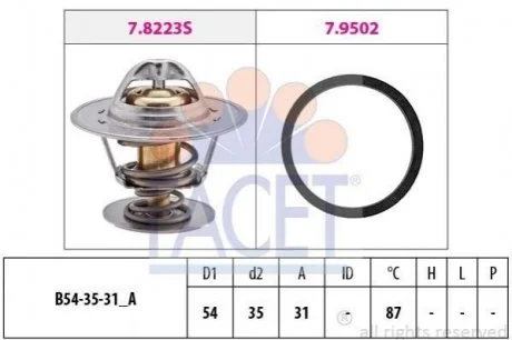Термостат T4/T5/VW/Audi 1.9D/TD/2.0 FACET 7.8278 (фото 1)