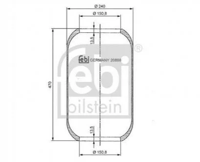 Пневмоподушка подвески без поршня FEBI FEBI BILSTEIN 20888