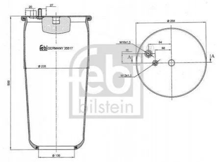 Пневмоподушка подвески без поршня FEBI FEBI BILSTEIN 35617