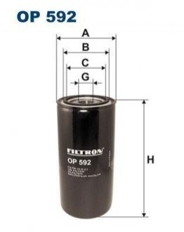 Фільтр масляний FILTRON OP 592