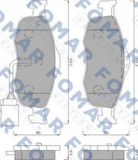 Колодки гальмівні дискові FOMAR FO 493081