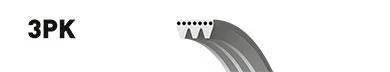 Ремінь GATES Gates 3PK828