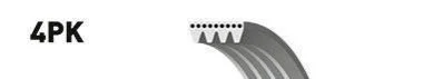 Ремінь поліклиновий GATES Gates 4PK1708