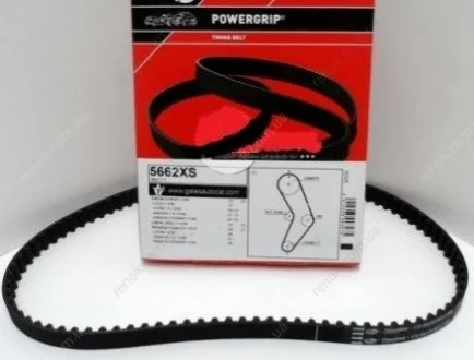 Ремінь ГРМ Renault Kangoo 1.4/1.6i 08- Gates 5662XS