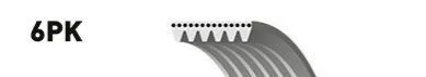 Доріжковий пас GAT6PK1205XS Gates 6PK1205XS