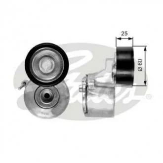Натяжник поліклинового паска Citroen/Peugeot/Fiat 1.4HDi, 1.6HDi/D Multijet, 2.2HDi 09.01- Gates T38458