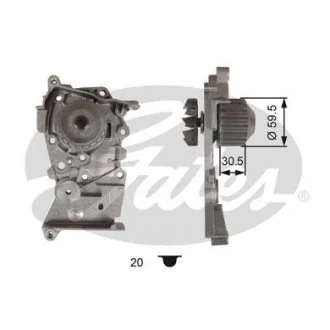 Фото 1 - водяной насос Gates WP0102 Водяной насос Gates WP0102 (фото 1)