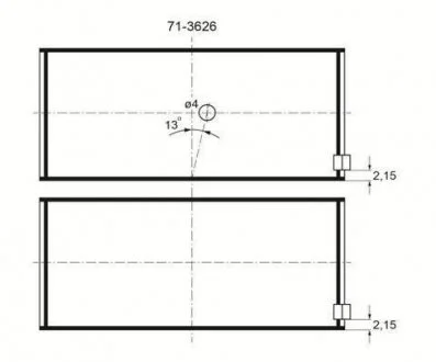 Шатунний підшипник Glyco 71-3626/4 0.50MM