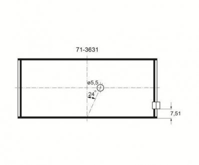 Вкладыши шатунные. DAF F85/95 WS222/225/242/268/295/315 Glyco 71-3631/6P STD