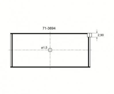 Шатунний підшипник Glyco 71-3694/4 0.50MM