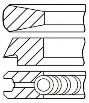 Комплект поршневих кілець STD GO GOETZE 08-121800-00