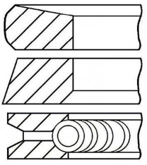 Поршневі кільця (1cyl) Renault Laguna/Espase 2.2dci 01- GOETZE 08-127407-00