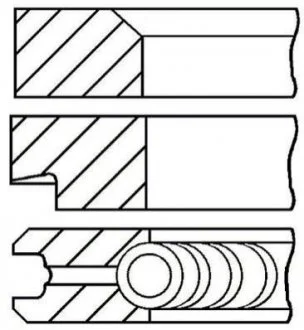Кільця поршневі GOETZE 08-173807-00