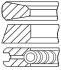 Комплект поршневих кілець STD GO GOETZE 08-435000-00 (фото 1)