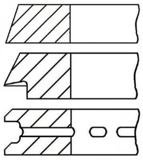 Комплект поршневих кілець 0.50 GO GOETZE 08-990707-00