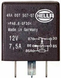 Реле паливного насоса Audi A4/A6/VW Caddy/Transporter/Golf/Polo/Passat 1.0-2.5 91-05 HELLA 4RA 007 507-071
