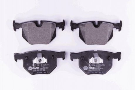 Колодки гальмівні дискові; задня вісь HELLA 8DB 355 009-331