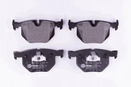 Колодки гальмівні дискові; задня вісь HELLA 8DB 355 009-331