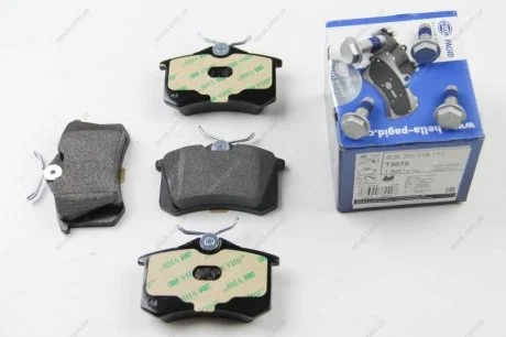 Колодки гальмівні дискові; задня вісь / VAG & Peug HELLA 8DB 355 018-111