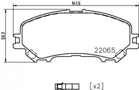 Колодки гальмівні HELLA 8DB 355 021-861
