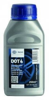 Фото рідина гальмівна DOT4 250ml HELLA 8DF 355 360-001 Рідина гальмівна DOT4 250ml HELLA 8DF 355 360-001