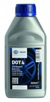 Фото рідина гальмівна DOT4 500ml HELLA 8DF 355 360-011 Рідина гальмівна DOT4 500ml HELLA 8DF 355 360-011