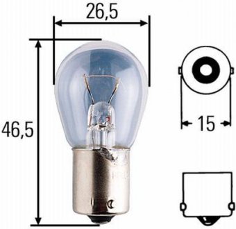 R 24/18W 24V BA 15 s 18W Автолампа HELLA 8GA 002 072-241