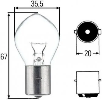 Автолампа BA20s f2 12V 35W 8GA002083-131 HELLA 8GA 002 083-131