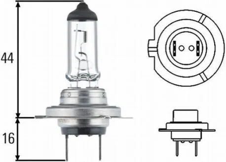 Лампа розжарювання STANDARD H7 12V 55W PX 26d HELLA 8GH 007 157-121