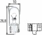 HELLA W5W 24V5W Автолампа безцокольная 8GP 003 594-251