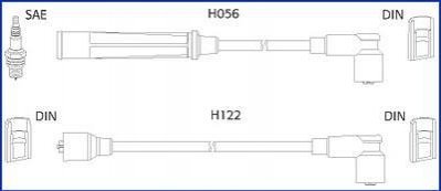 VW К-кт высоковольтных проводов Golf I,Passat,Derby HITACHI 134474