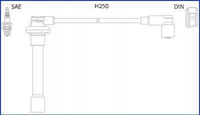 Провода высокого напряжения 4 шт. HONDA Civic 1,3-1,6 91-01, Accord 1,8-2,2 90-98 ROVER HITACHI 134520