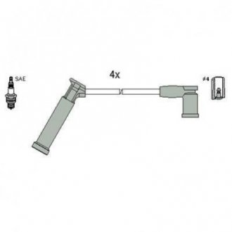 FORD Комплект проводов зажигания FIESTA IV 1.25 i 95-02, FOCUS I (DAW, DBW) 1.4 98-04, FUSION 1.25 04-12 HITACHI 134677