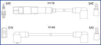 DB Провод зажигания W124 260 300 M103 HITACHI 134756 (фото 1)