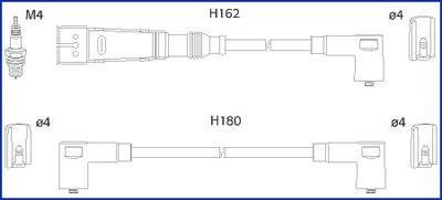 VW К-кт высоковольтных проводов Polo,Seat Cordoba,Ibiza HITACHI 134784