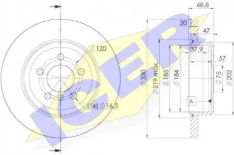 Диск гальмівний ICER 78BD3558-2