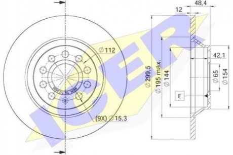 Диск гальмівний ICER 78BD5642-2