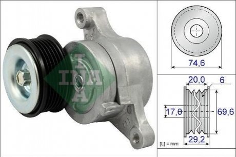 Натяжник ремня генератора Mazda 2/3 1.3-1.6 03-19 INA 534 0457 10