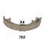 SUBARU К-т колодок стояночного тормоза Tribeca 3,0-3,6 05-. JAPANPARTS GF-702AF (фото 3)