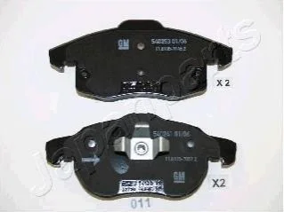 Тормозные колодки перед. OPEL Vectra C, Astra H, Zafira B FIAT Croma 05- SAAB 9-3 JAPANPARTS PA-011AF (фото 1)