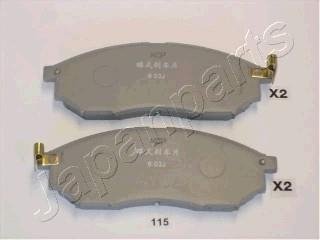 Комплект тормозных колодок, дисковый тормоз JAPANPARTS PA-115AF