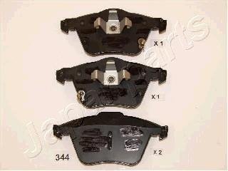 MAZDA Колодки тормозные передние MAZDA 6 2,3 02-. JAPANPARTS PA-344AF (фото 1)