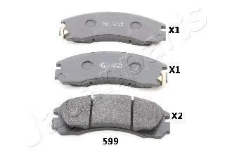 MITSUBISHI Тормозные колодки перед. Pajero 90-,L200/400, Galant, Lancer JAPANPARTS PA-599AF