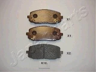 HYUNDAI Тормозные колодки передн. i10, KIA Picanto JAPANPARTS PA-K10AF