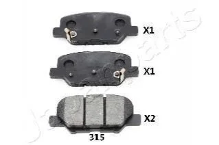 MITSUBISHI Колодки торм.задние Outlander 12-, ASX, CITROEN C4 Aircross, MAZDA 6 JAPANPARTS PP-315AF
