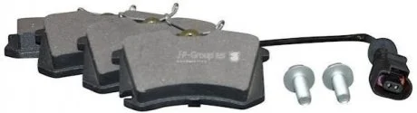 Гальмівні колодки зад. Caddy III/IV/Passat/Audi A4/A6 (з датчик.) JP GROUP 1163705910