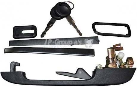 Ручка двери перед. Golf/Passat -94 Пр. (+замок) JP GROUP 1187100480