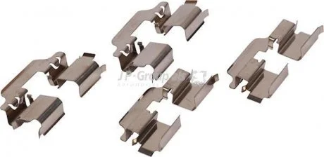 Монтажный к-кт тормозных колодок перед MB W169 JP GROUP 1363650510